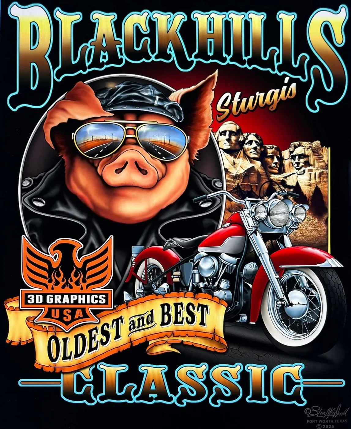ภาพต้นฉบับลาย BLACKHILLS CLASSIC วาดโดย Steve McDonald