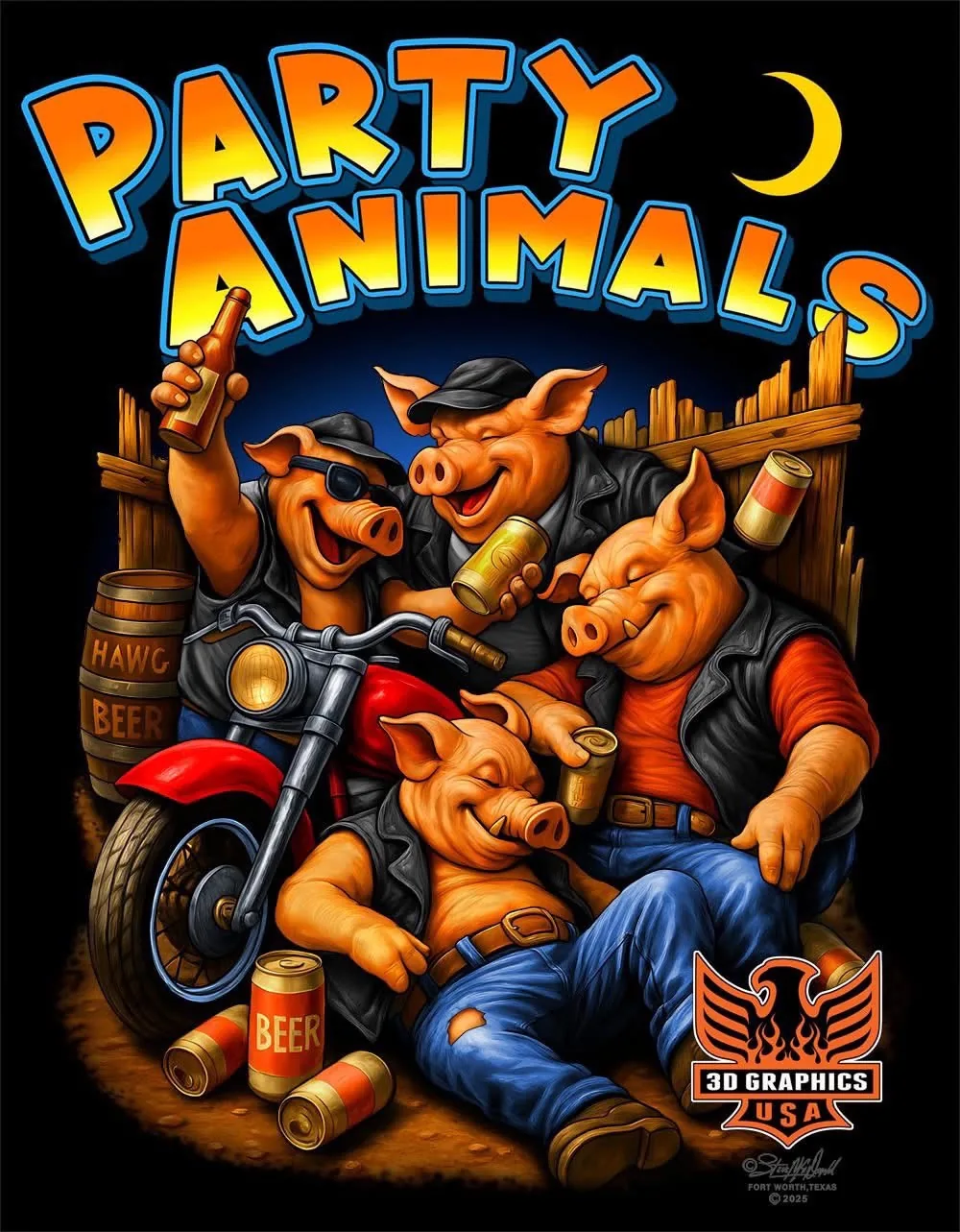 ภาพต้นฉบับลาย PARTY ANIMALS วาดโดย Steve McDonald