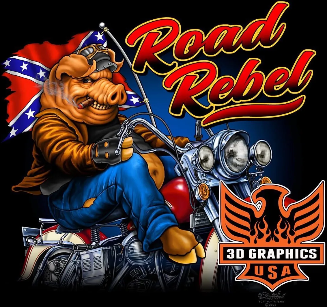 ภาพต้นฉบับลาย ROAD REBEL วาดโดย Steve McDonald