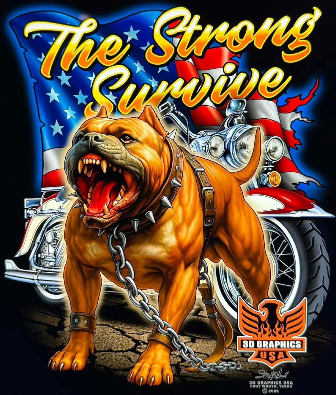 ภาพต้นฉบับลาย THE STRONG SURVIVE วาดโดย Steve McDonald